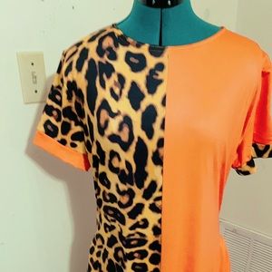 Super Long two-tone maxi dress